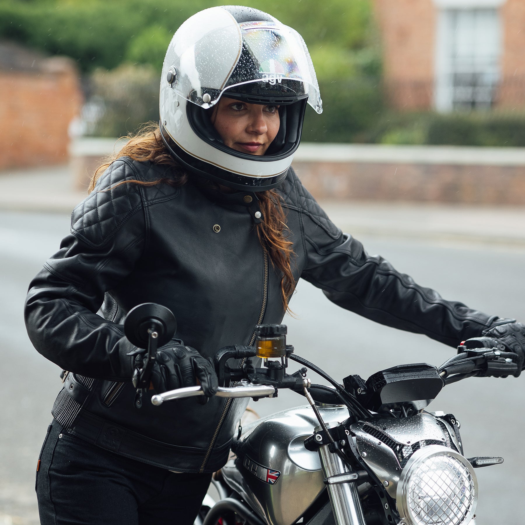 Merlin Bristol Café D3O Ladies Leather Jacket Black FREE UK Delivery, FREE 365 Day Returns | Moto Central