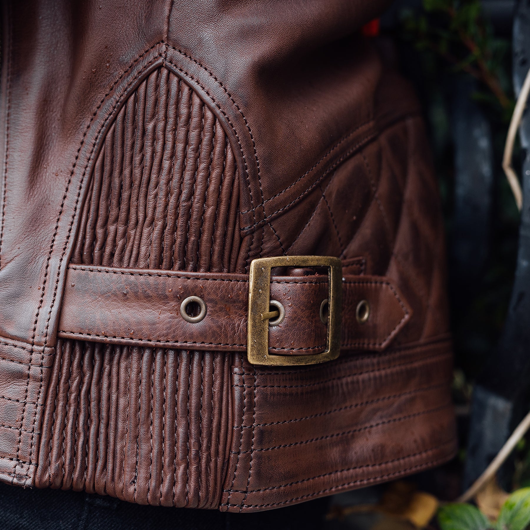 Merlin Bristol Café D3O Ladies Leather Jacket Brown FREE UK Delivery, FREE 365 Day Returns | Moto Central