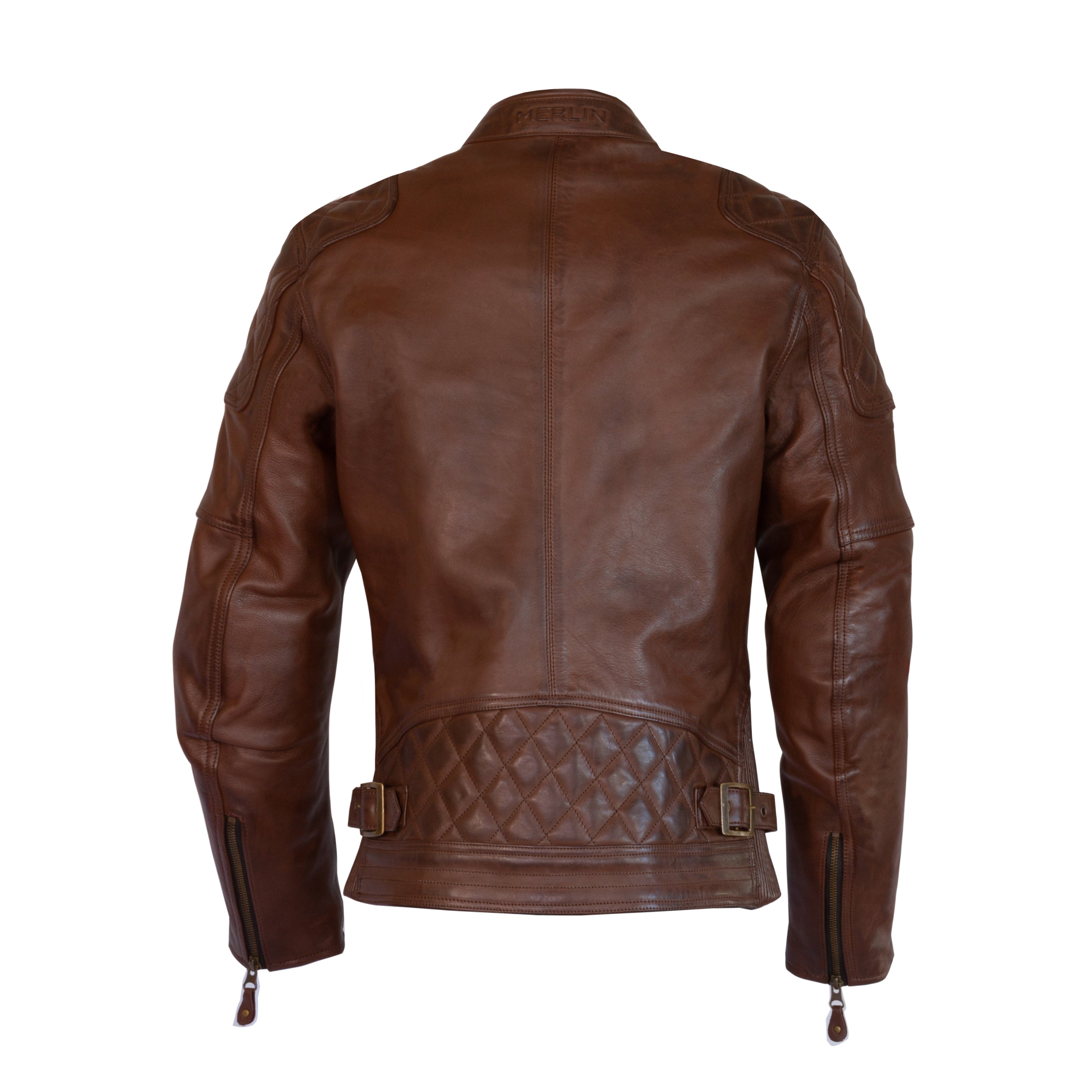 Merlin Bristol Café D3O Ladies Leather Jacket Brown FREE UK Delivery, FREE 365 Day Returns | Moto Central