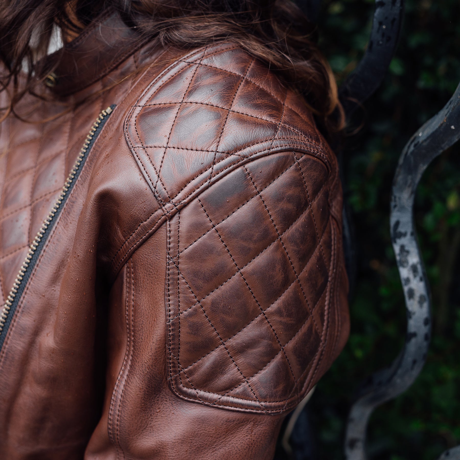 Merlin Bristol Café D3O Ladies Leather Jacket Brown FREE UK Delivery, FREE 365 Day Returns | Moto Central