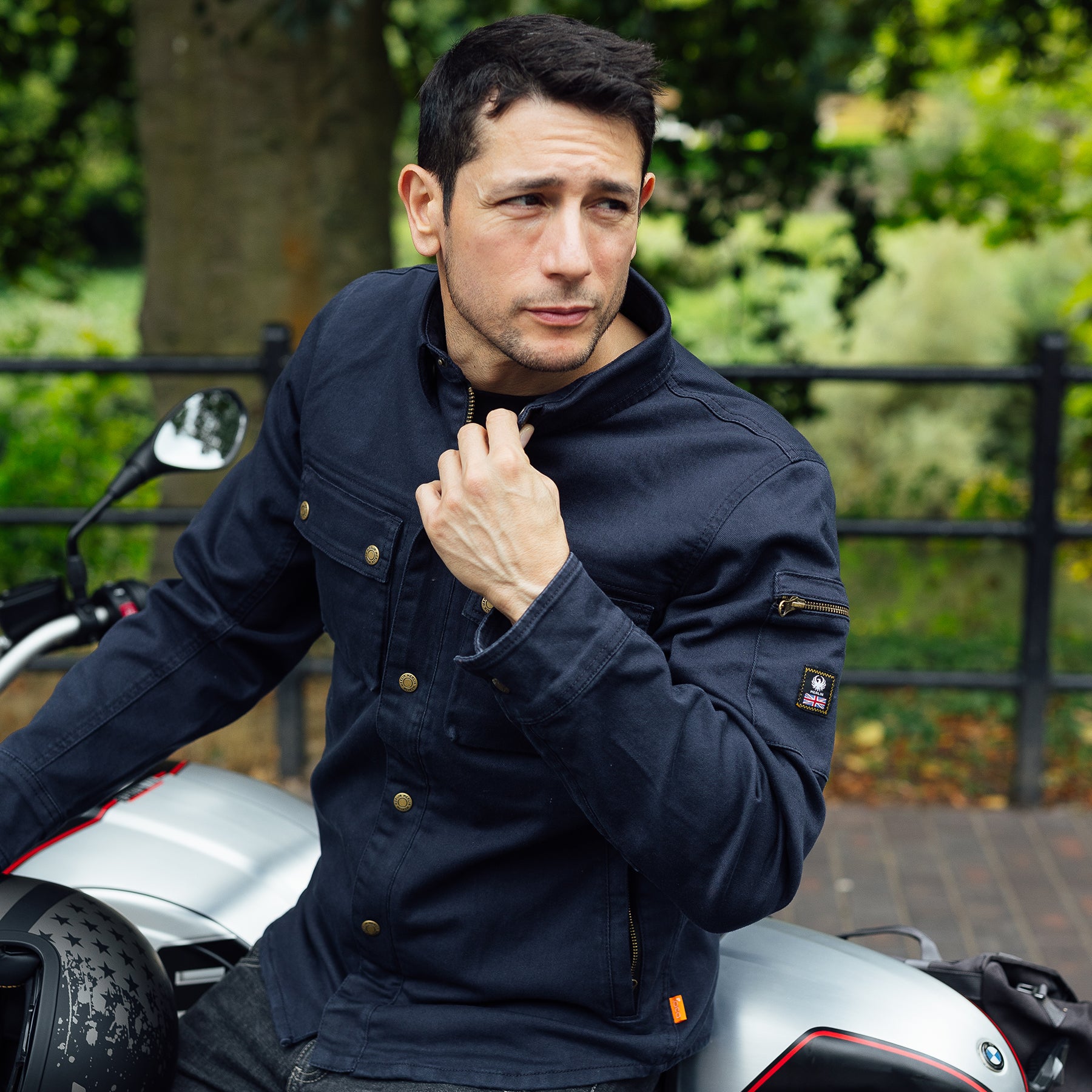 Merlin Brody D3O Single Layer Riding Shirt Navy FREE UK Delivery, FREE 365 Day Returns | Moto Central