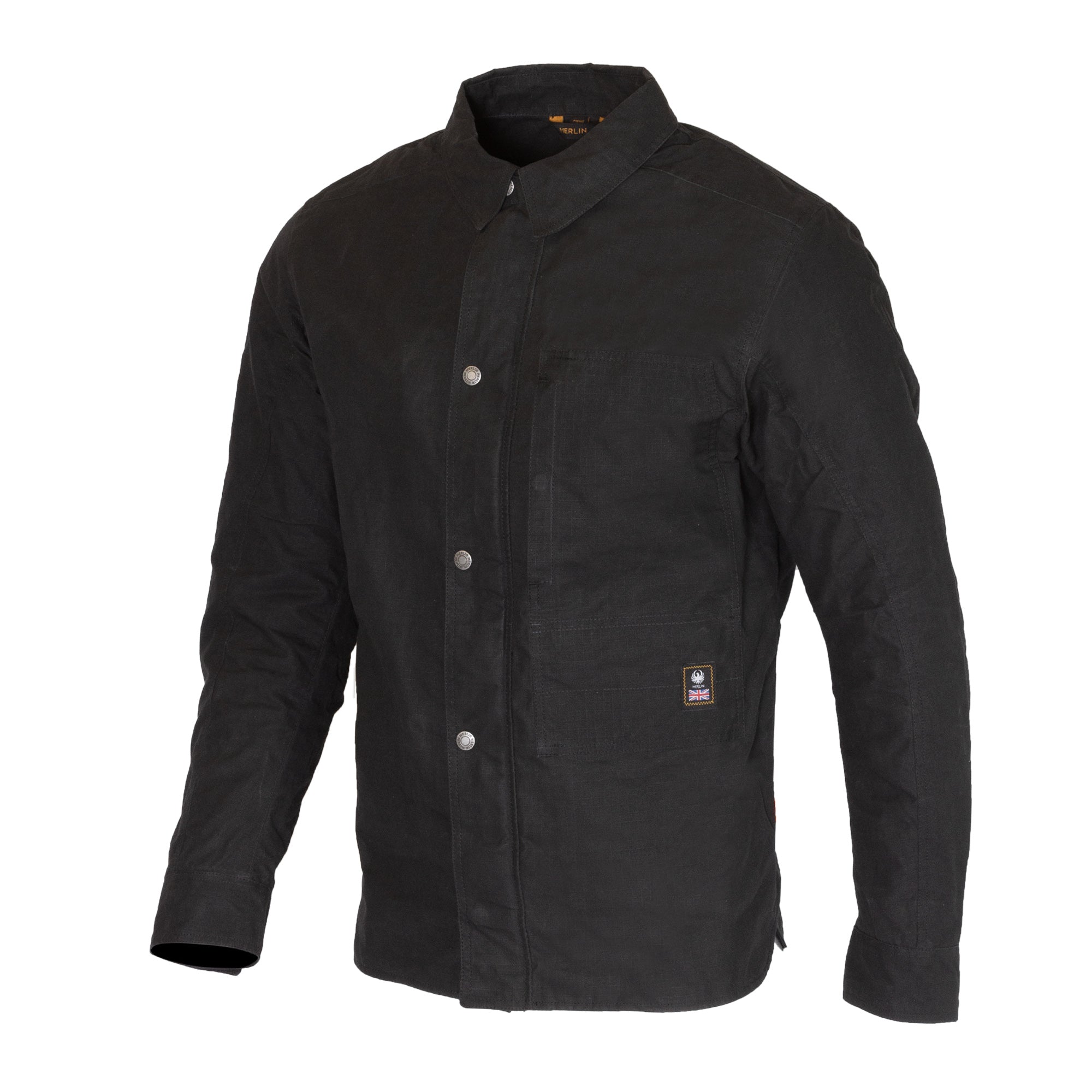 Merlin Broughton Organic Ripstop D3O Jacket Black FREE UK Delivery, FREE 365 Day Returns | Moto Central