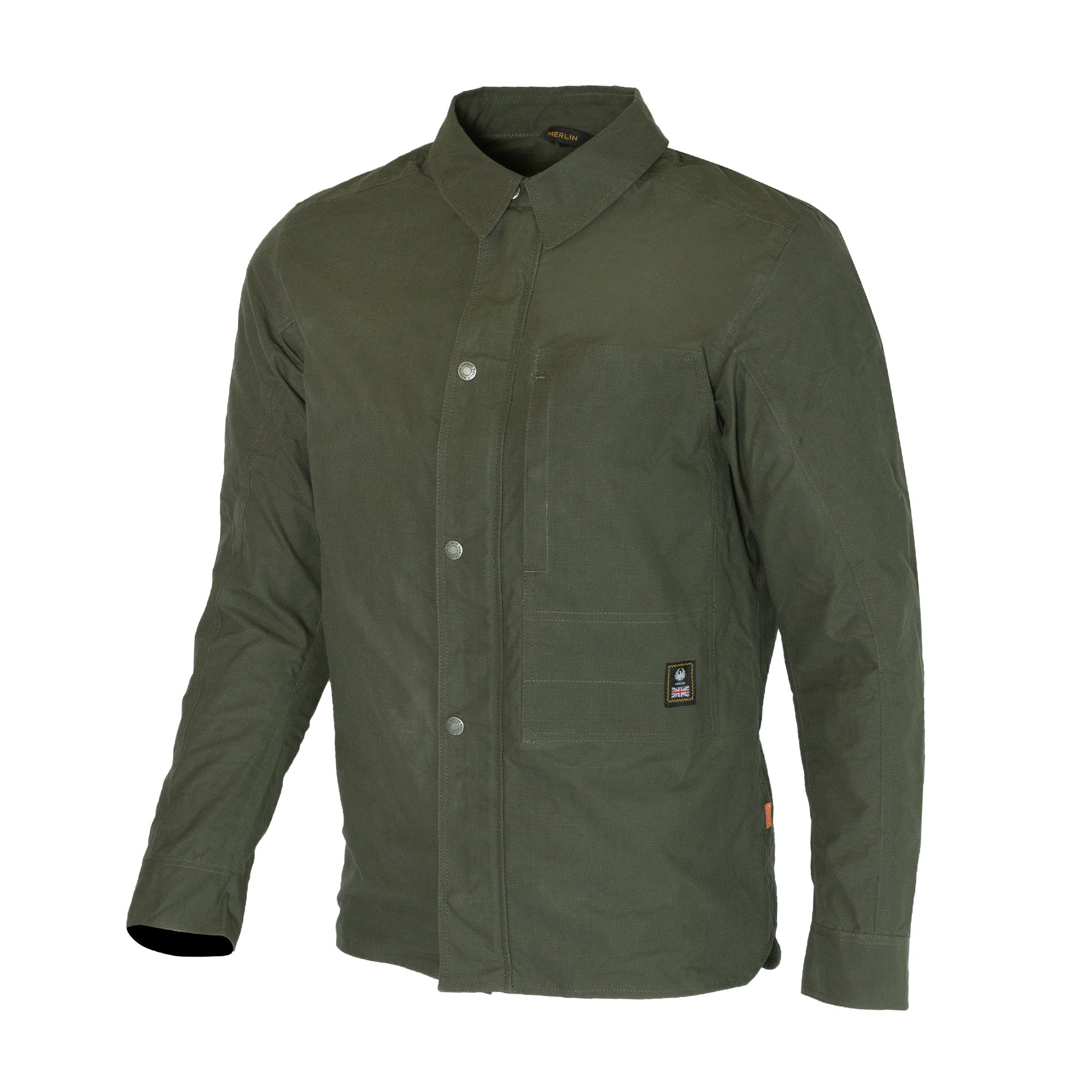 Merlin Broughton Organic Ripstop D3O Jacket Green FREE UK Delivery, FREE 365 Day Returns | Moto Central