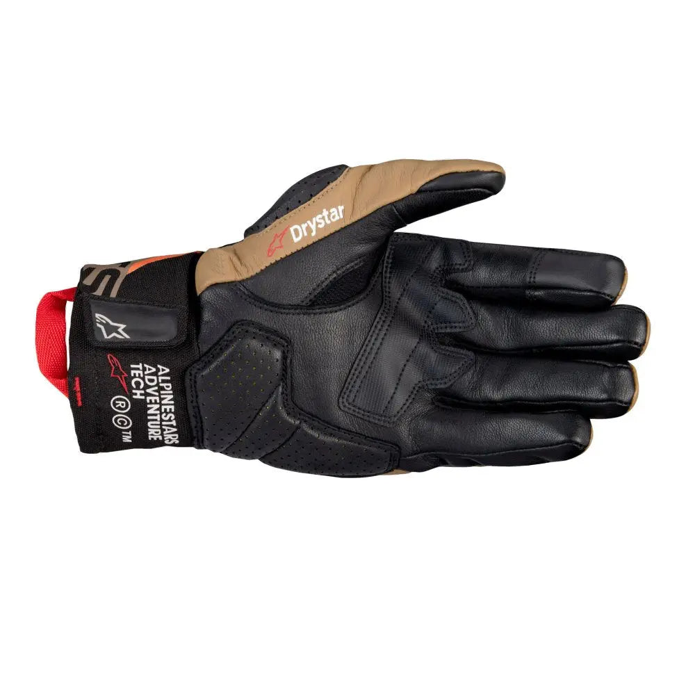 Alpinestars Belize V3 Drystar Leather Gloves Black / Gobi / Brown Sand - FREE UK Shipping, FREE 365 Day Returns | Moto Central