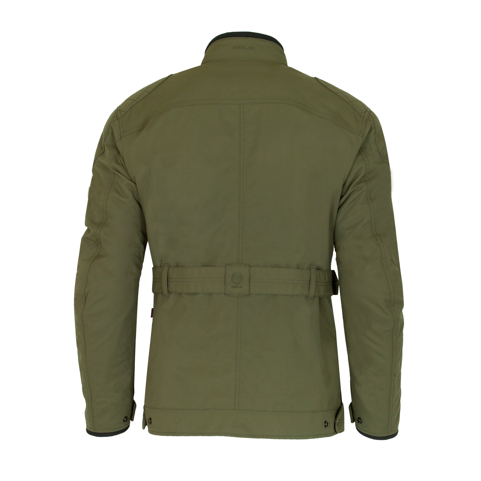 Merlin Burslem D3O Eco Laminated Textile Jacket Green FREE UK Delivery, FREE 365 Day Returns | Moto Central
