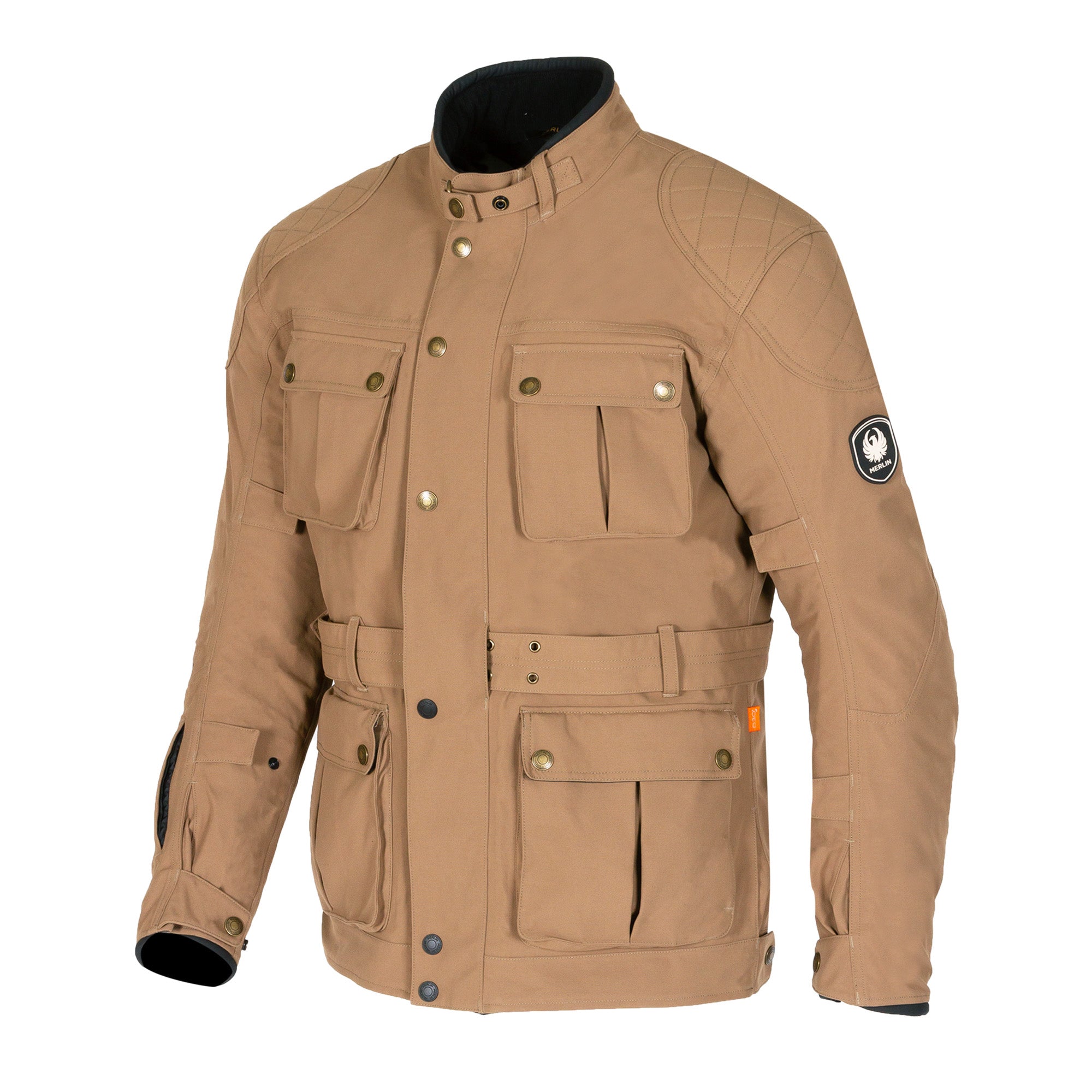 Merlin Burslem D3O Eco Laminated Textile Jacket Sand FREE UK Delivery, FREE 365 Day Returns | Moto Central