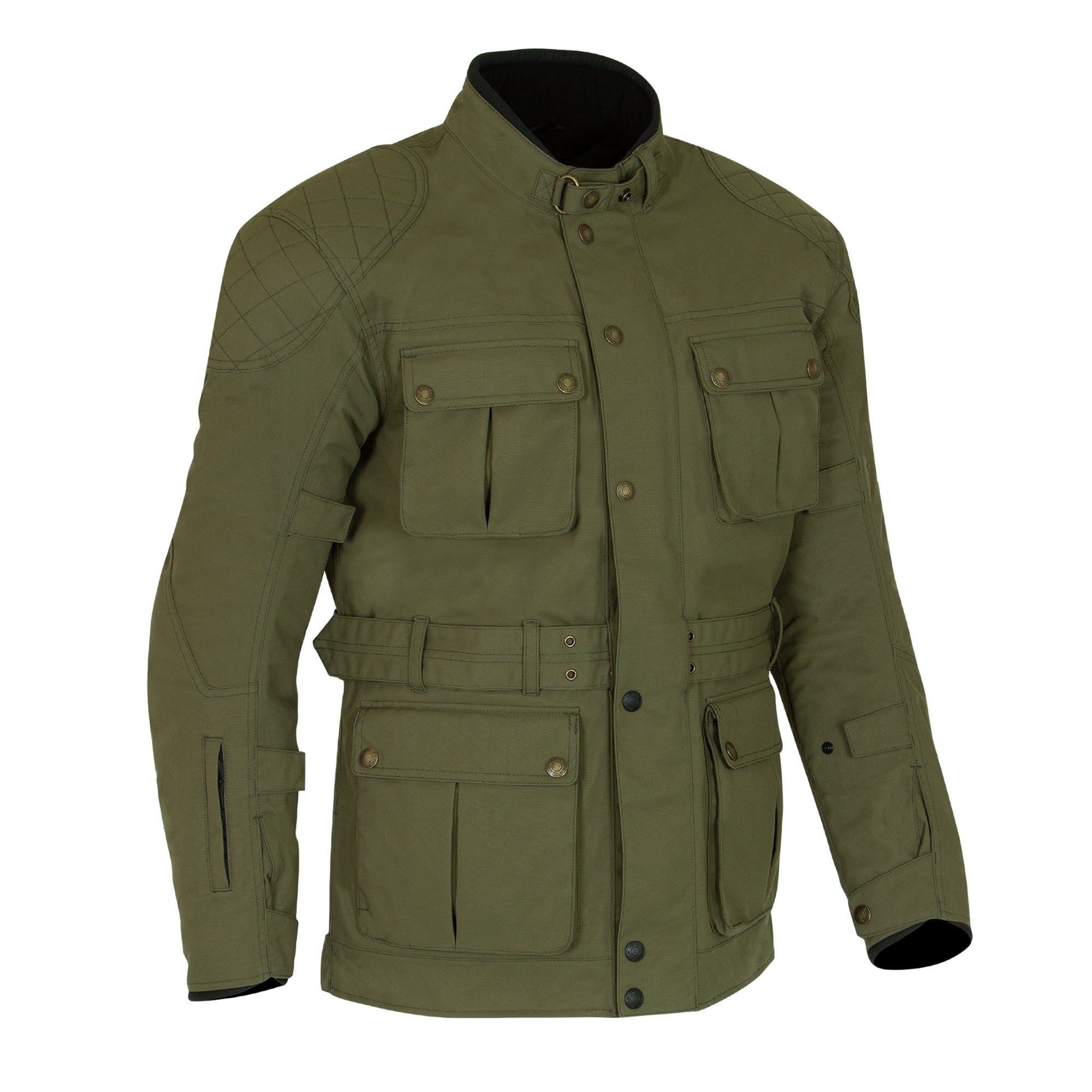 Merlin Burslem D3O Eco Laminated Textile Jacket Green FREE UK Delivery, FREE 365 Day Returns | Moto Central