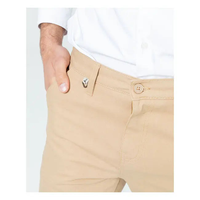 ByCity Docks Textile Trouser Beige - FREE UK Shipping, FREE 365 Day Returns | Moto Central