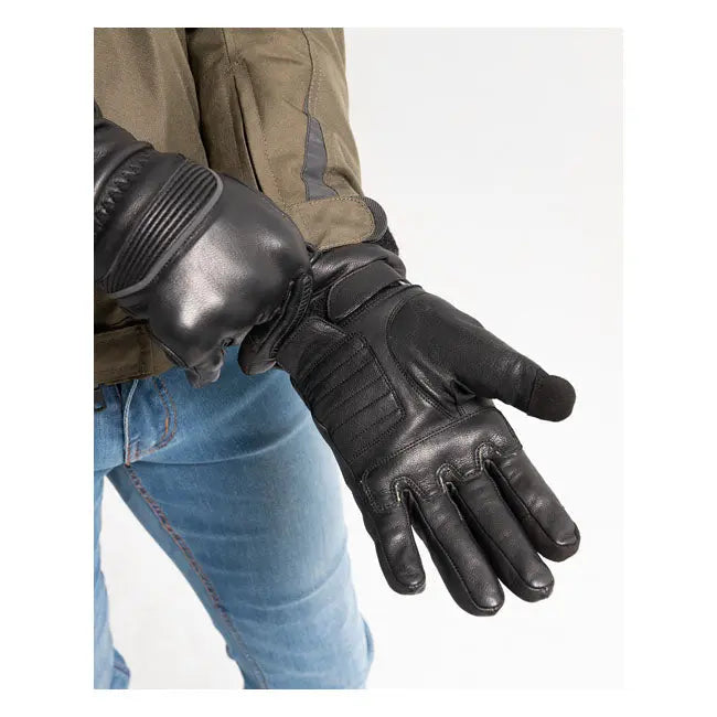 ByCity Lyon Leather Gloves Black - FREE UK Shipping, FREE 365 Day Returns | Moto Central