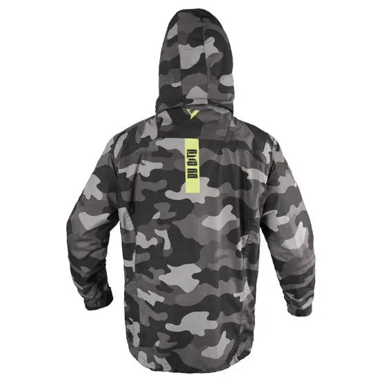 ByCity Military camouflage motorcycle rain jacket - rear view