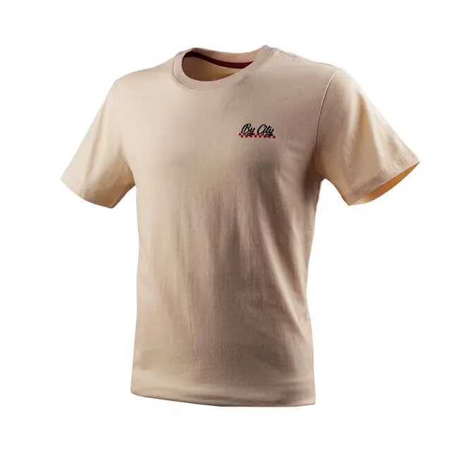 ByCity Motorlife T-Shirt Cream - FREE UK Shipping, FREE 365 Day Returns | Moto Central