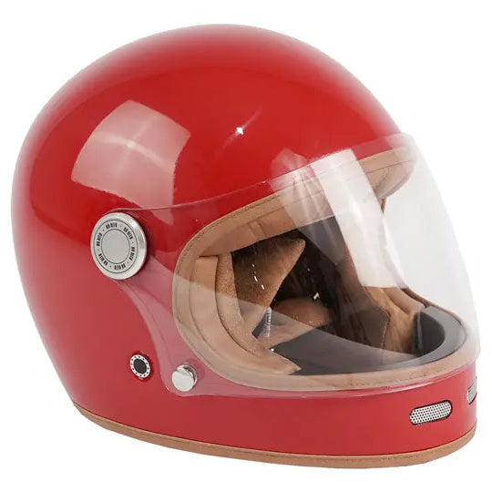 ByCity Roadster 2 Red full-face motorcycle helmet, left-front three-quarter view