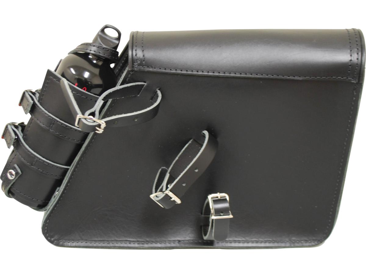 La Rosa Design Solo Left Side Bag With Fuel Bottle Holder Black