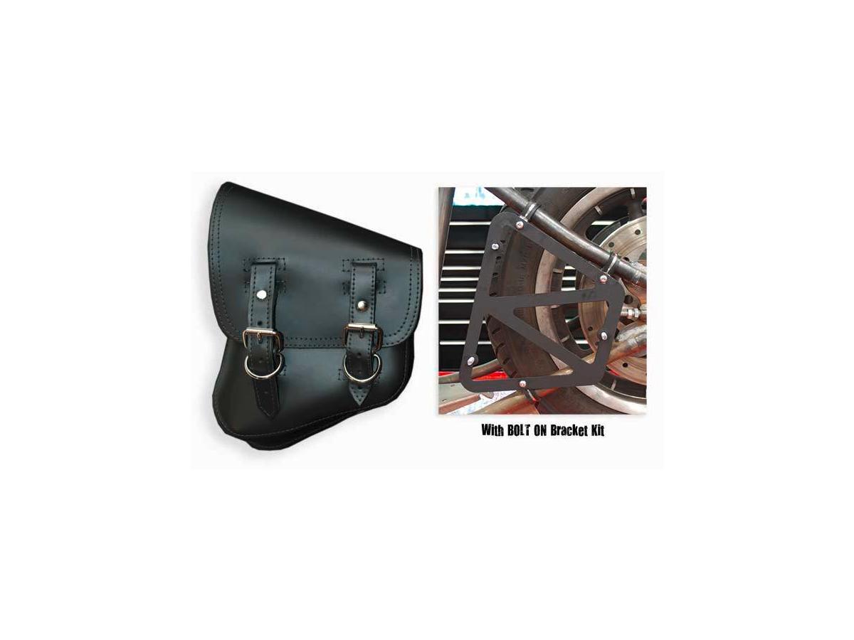 La Rosa Design Bolt-On Solo Left Saddlebag With Bracket Black