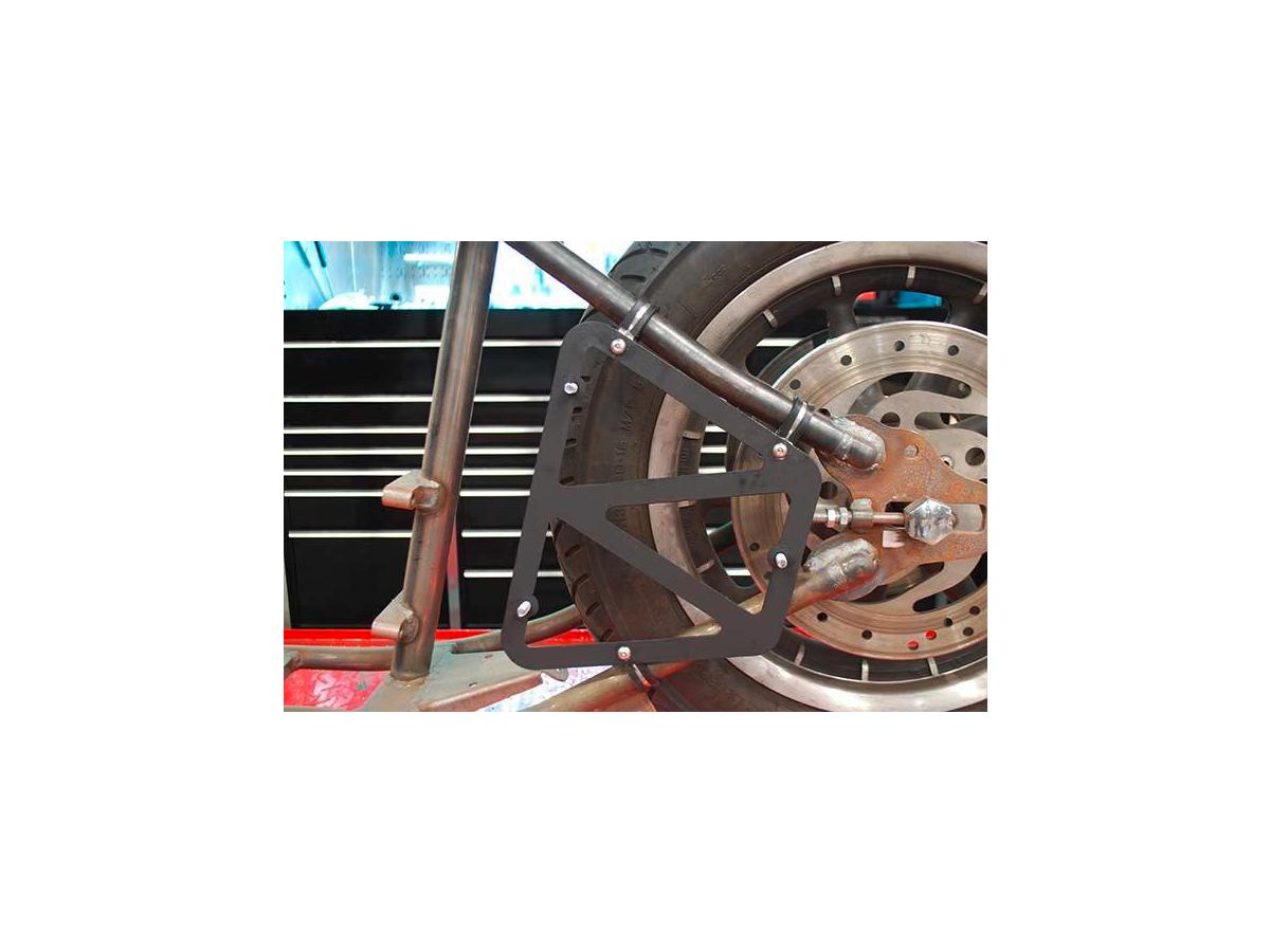 La Rosa Design Bolt-On Solo Left Saddlebag With Bracket Black