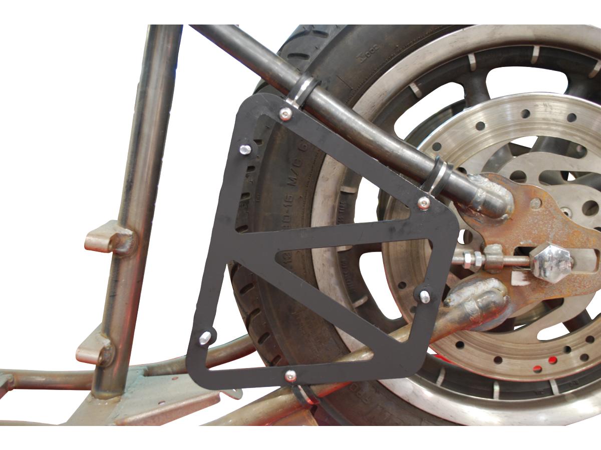 La Rosa Design Bolt-On Solo Left Saddlebag With Bracket Rustic Brown