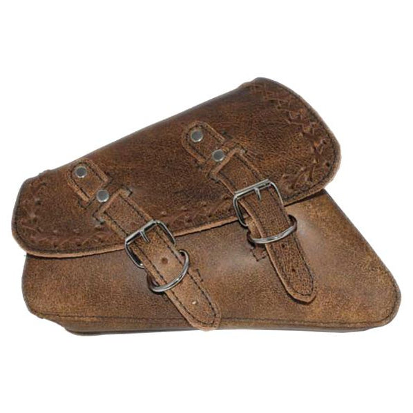 La Rosa Design Solo Swing Arm Left Saddle Bag Rustic Brown - product view