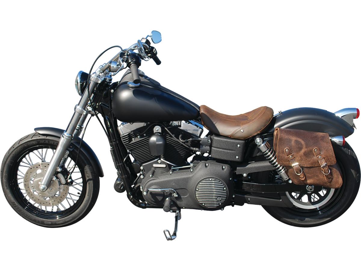 La Rosa Design Solo Left Saddle Bag Strut Mount Rustic Brown