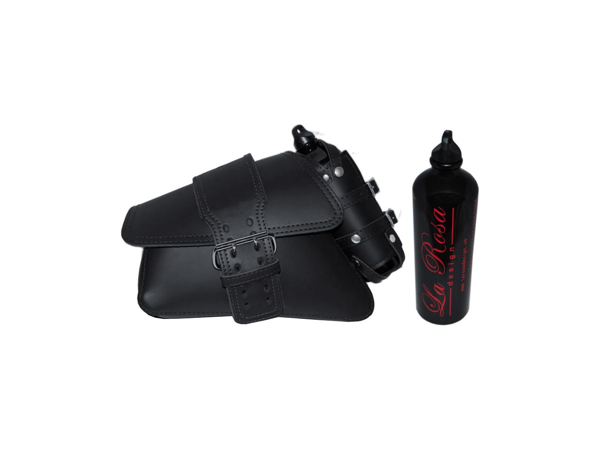 La Rosa Design Solo Swingarm Left Saddle Bag With Bottle Black