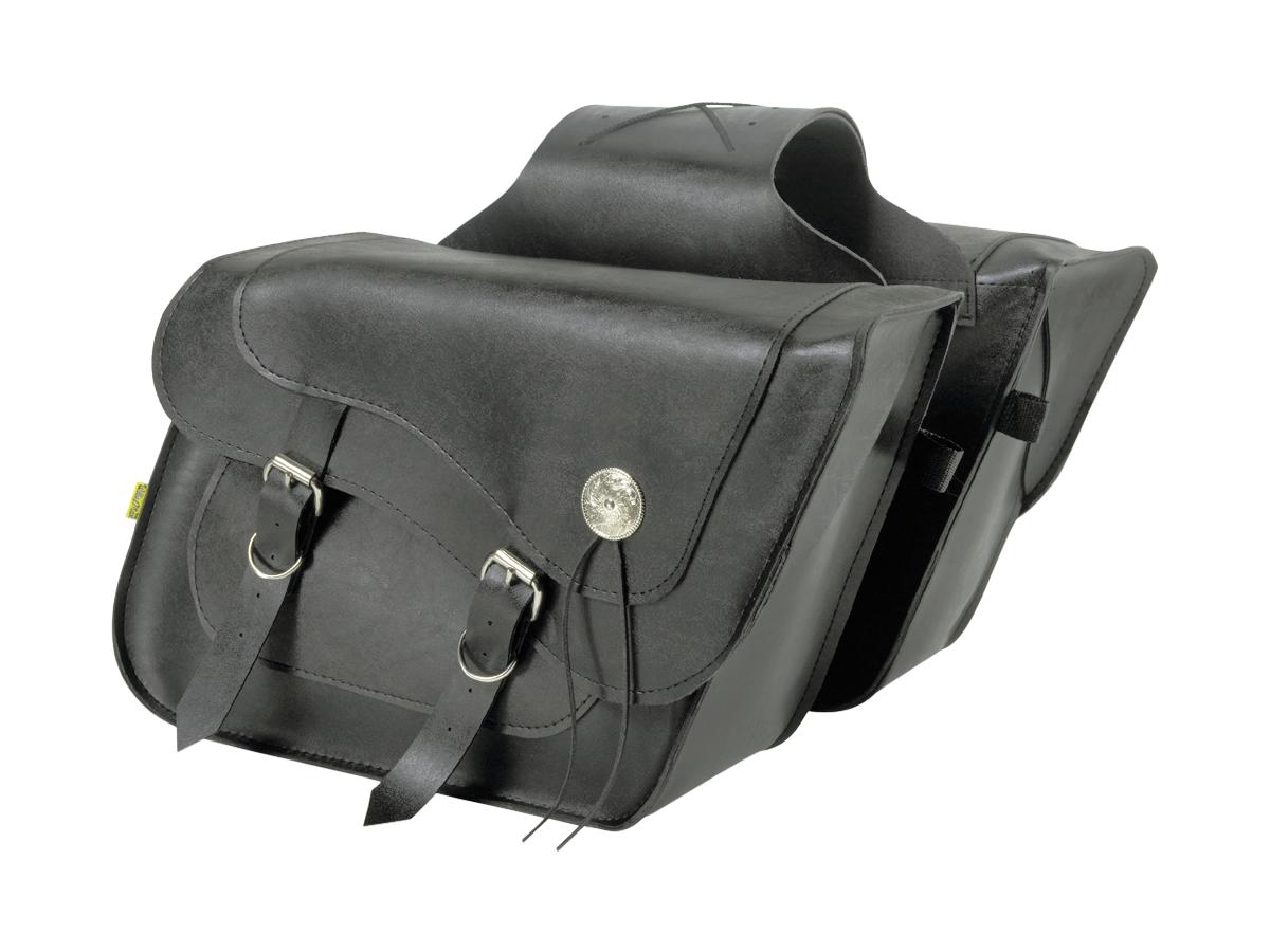 Willie & Max Deluxe Fleetside Slant Throw Over Saddlebags Black
