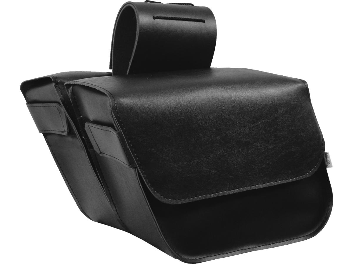 Willie & Max Raptor Throw Over Saddlebags Compact Slant Black - 12" X 9" X 5"