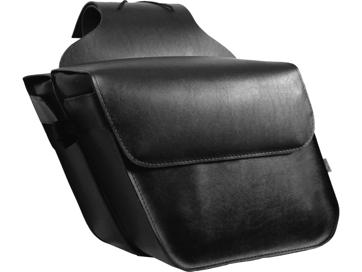 Willie & Max Raptor Throw Over Saddlebags Standard Slant Black - 14" X 12" X 5"