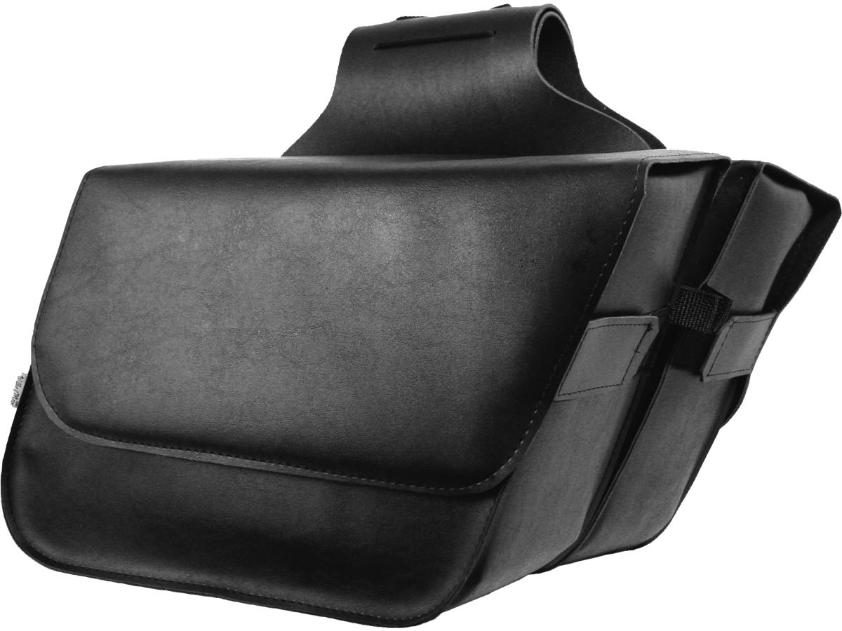 Willie & Max Raptor Throw Over Saddlebags Super Slant Black - 16" X 11" X 6"