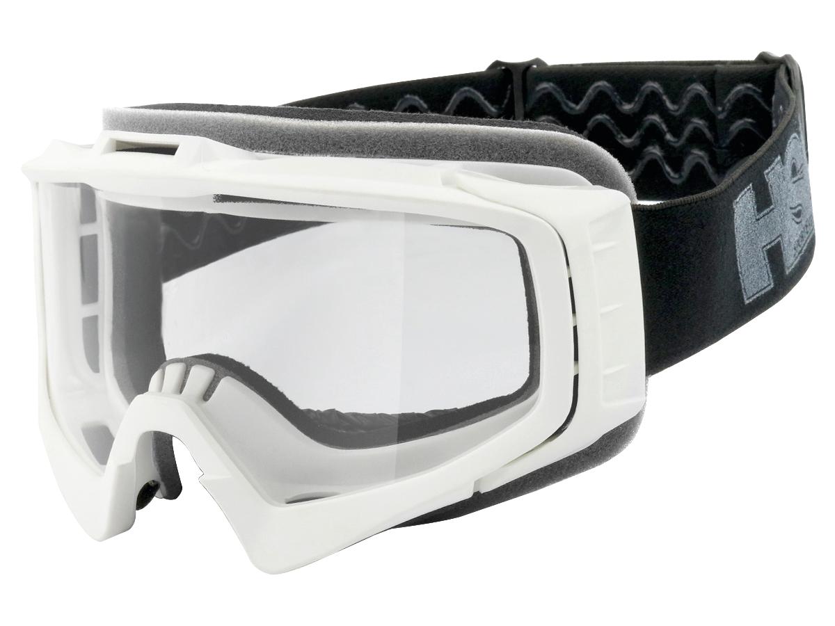 HSE SportEyes MX Glasses White / Clear Lens