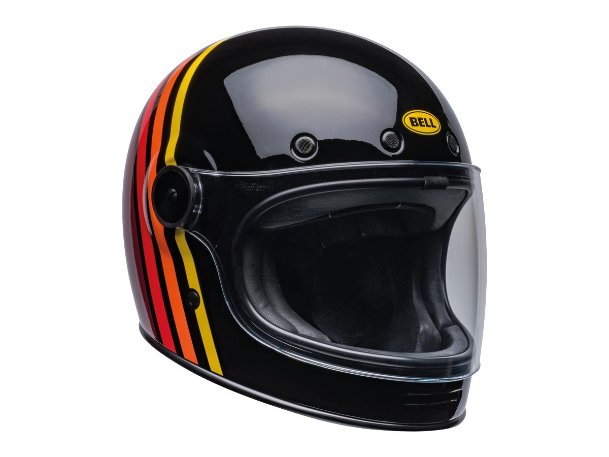 Bell Bullitt Retro Full Face Helmet Reverb Gloss Black!/Red FREE P&P