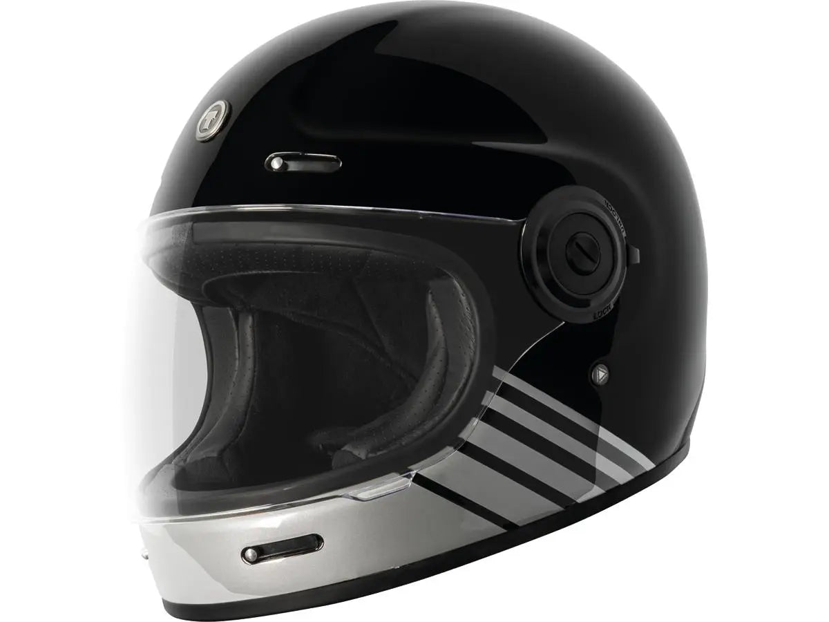 Torc T-1 Retro Breaker Gloss Black FREE UK Delivery, FREE 365 Day Returns | Moto Central