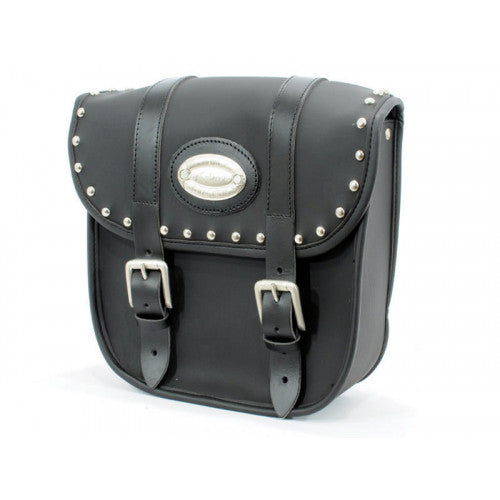 Longride Studded Iparex Saddlebags Black - 16 Liters