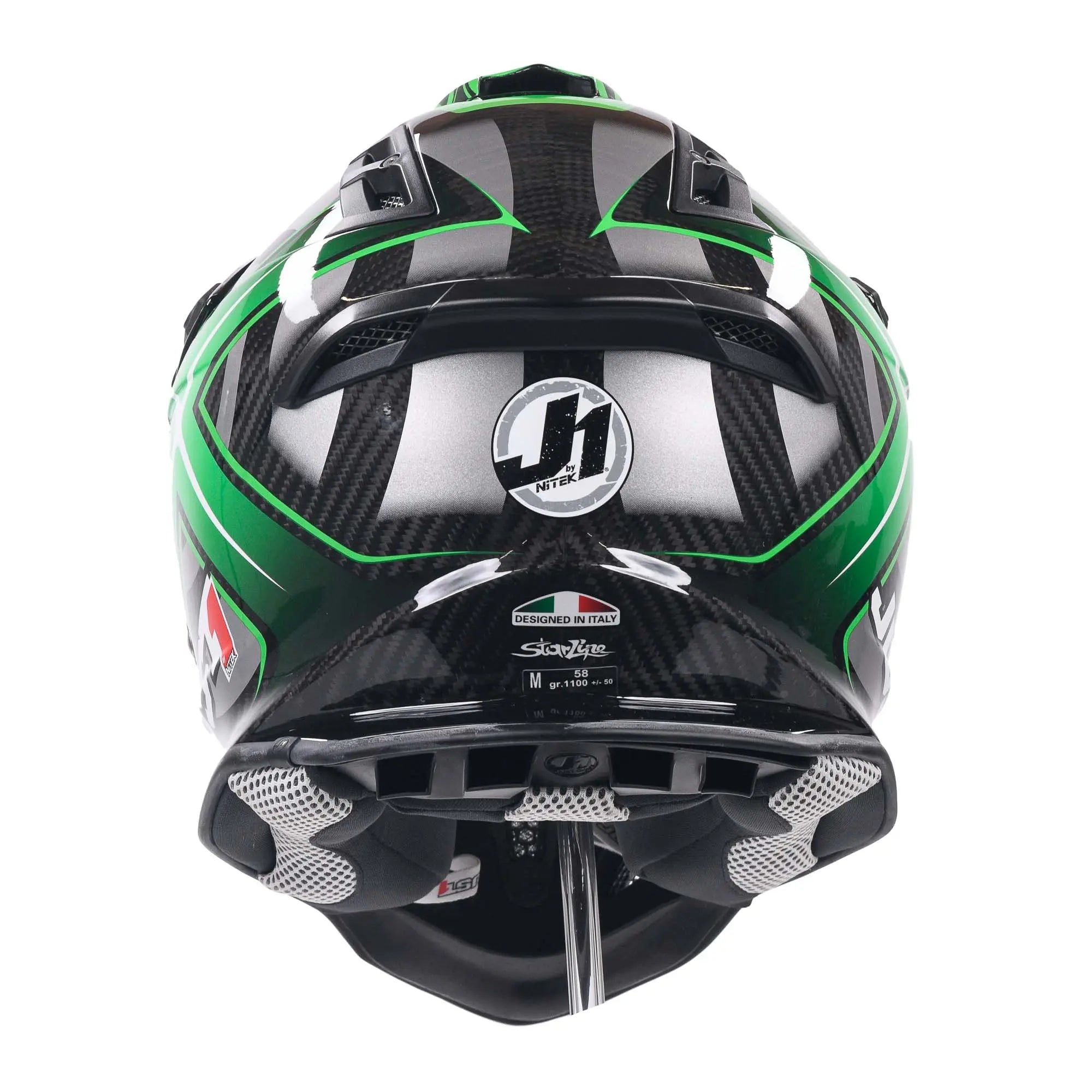 Just1 J12 Carbon MX Helmet Mister X Carbon Green - FREE UK Shipping, FREE 365 Day Returns | Moto Central