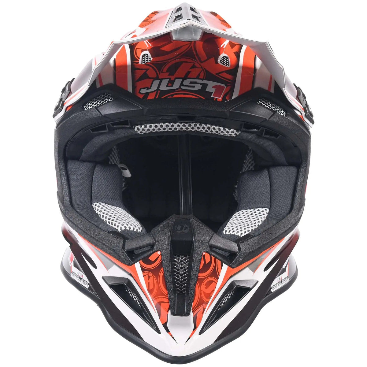 Just1 J12 Carbon MX Helmet Mister X Red - FREE UK Shipping, FREE 365 Day Returns | Moto Central