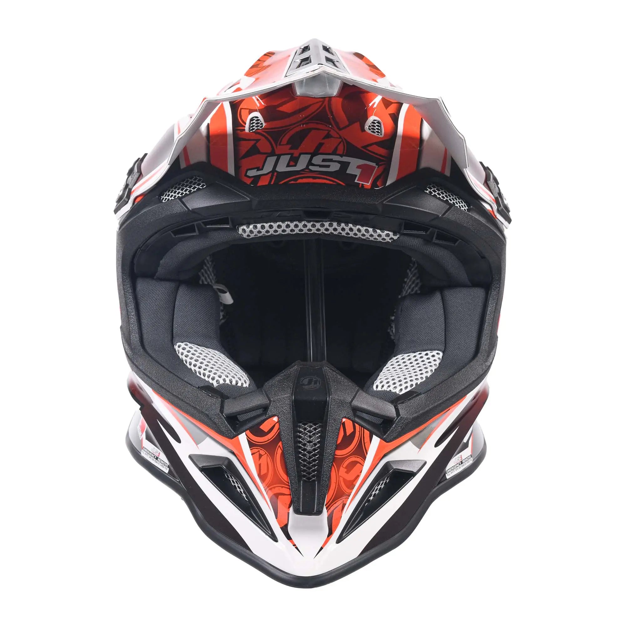 Just1 J12 Carbon MX Helmet Mister X Red - FREE UK Shipping, FREE 365 Day Returns | Moto Central