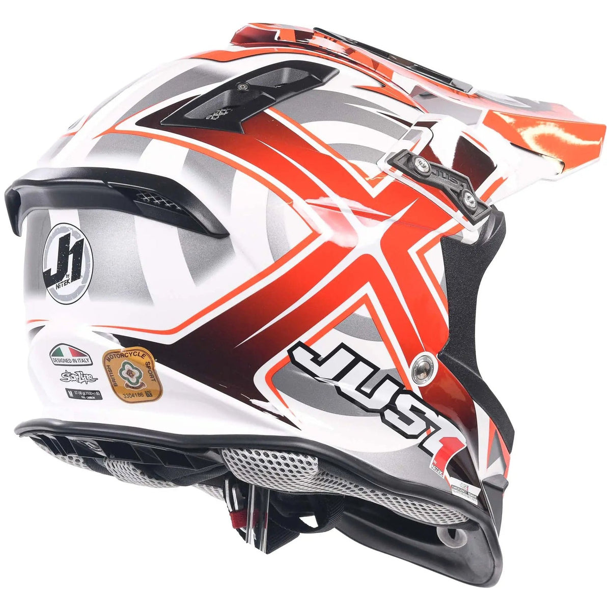 Just1 J12 Carbon MX Helmet Mister X Red - FREE UK Shipping, FREE 365 Day Returns | Moto Central
