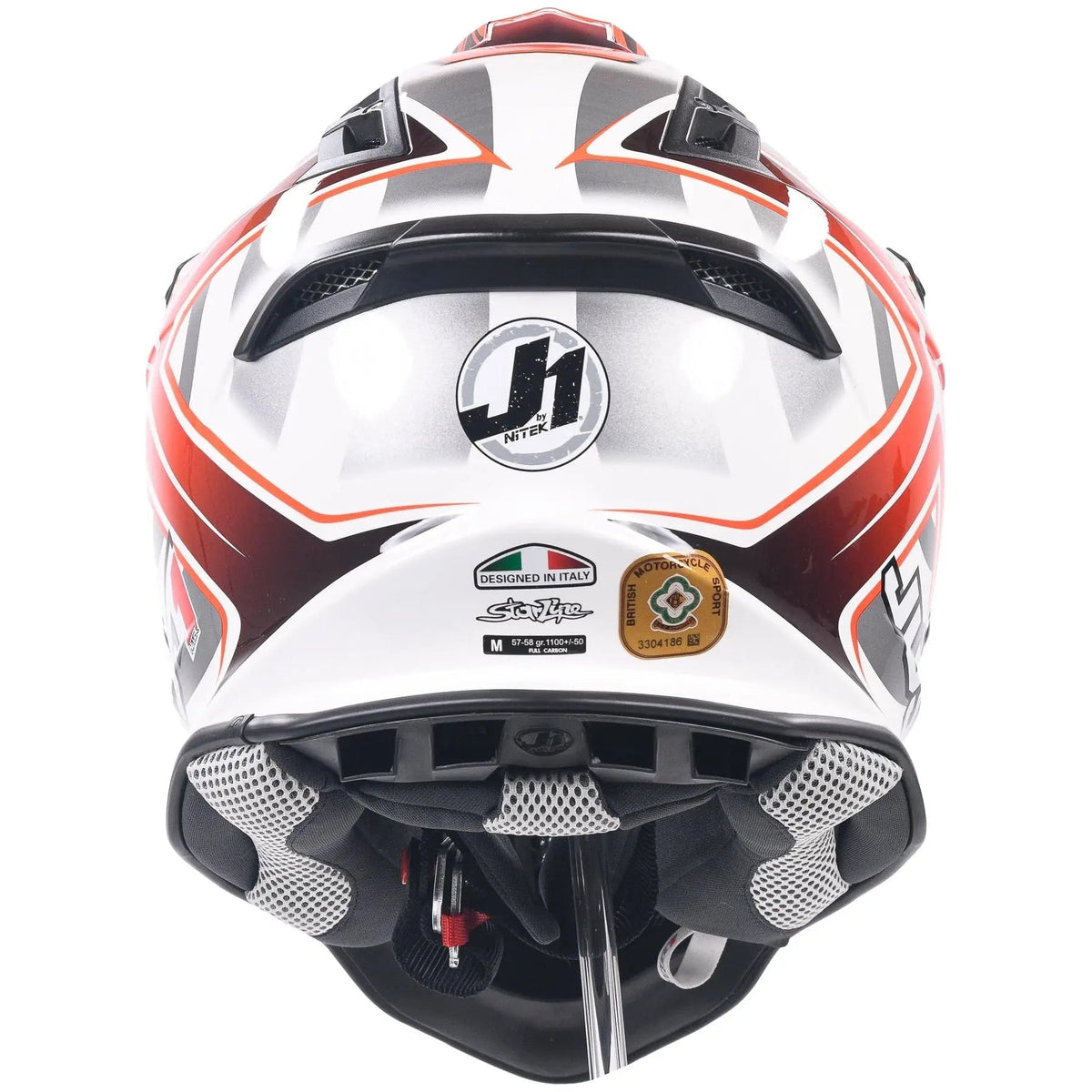 Just1 J12 Carbon MX Helmet Mister X Red - FREE UK Shipping, FREE 365 Day Returns | Moto Central
