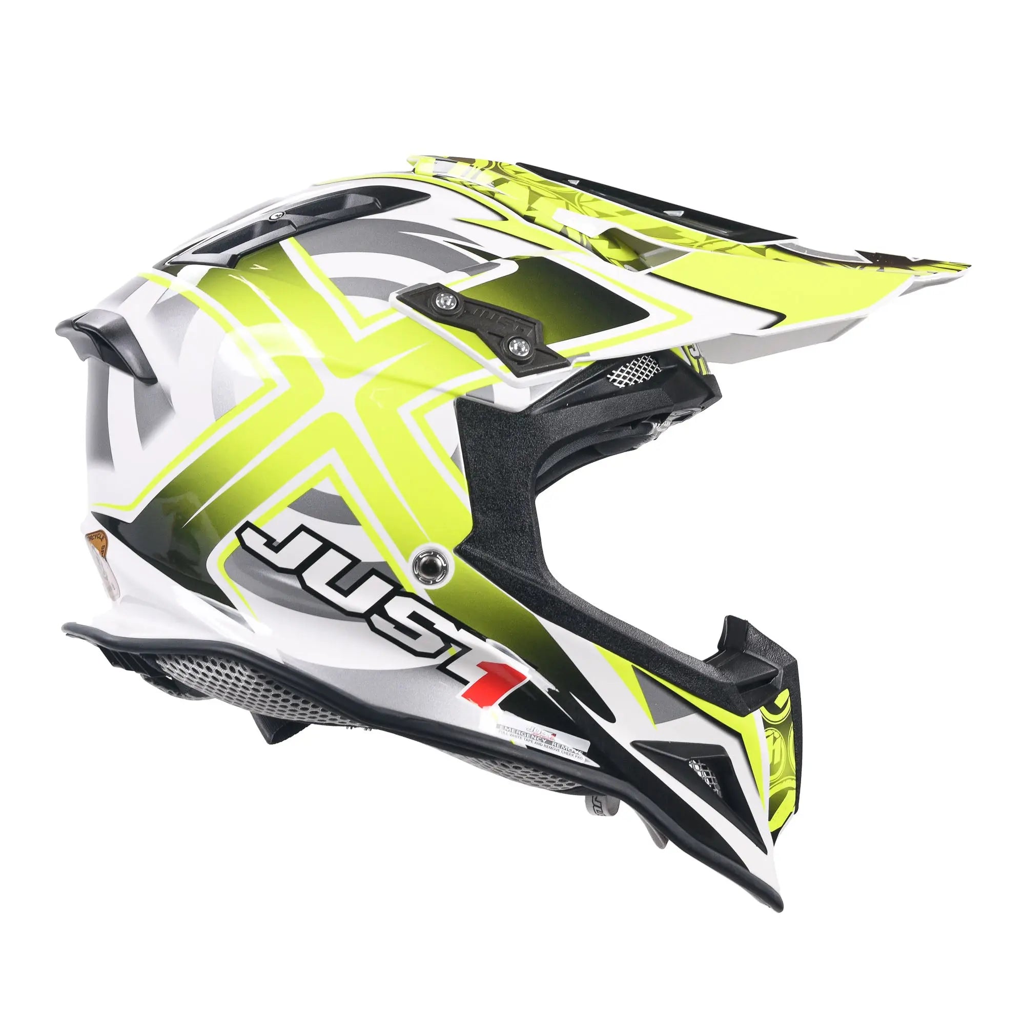 Just1 J12 Carbon MX Helmet Mister X Yellow - FREE UK Shipping, FREE 365 Day Returns | Moto Central
