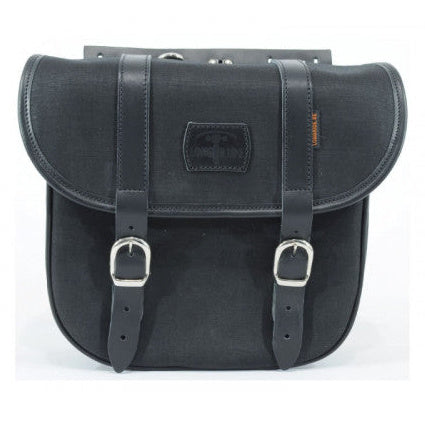 Longride Waxed Canvas LOX Saddlebag Black - 8 Liters - primary product view