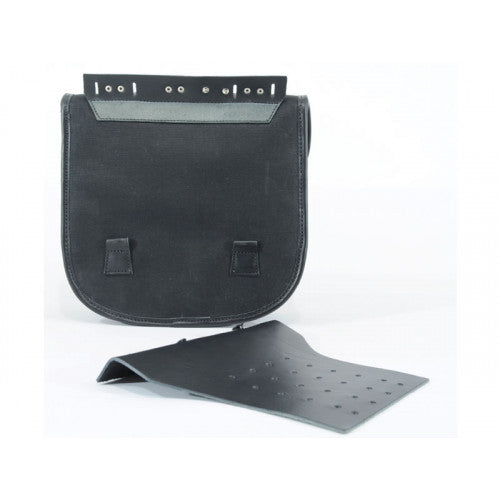 Longride Waxed Canvas LOX Saddlebag Black - 8 Liters