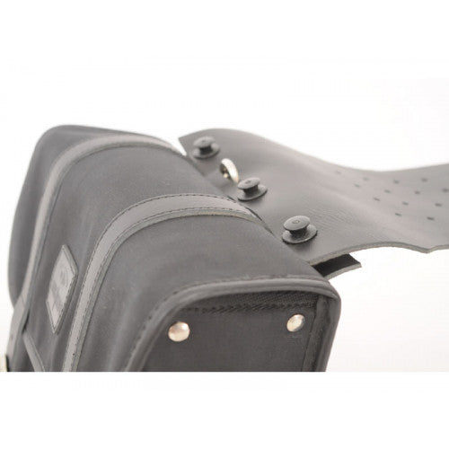 Longride Waxed Canvas LOX Saddlebag Black - 8 Liters