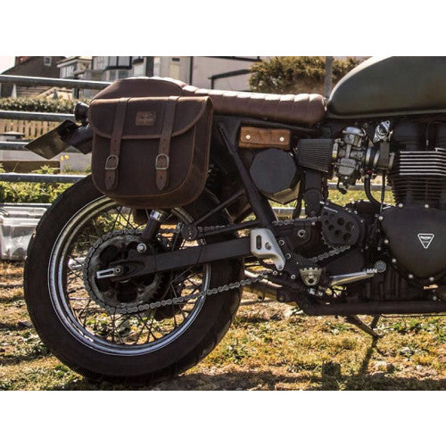 Longride Waxed Canvas LOX Saddlebag Black - 8 Liters