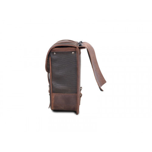 Longride Waxed Canvas LOX Saddlebag Khaki - 8 Liters