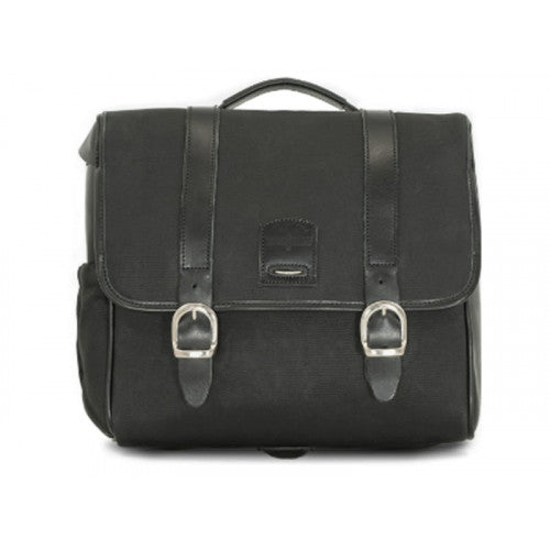Longride Waxed Canvas Multifit Saddlebag Black - 12.5 Liters