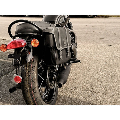 Longride Waxed Canvas Multifit Saddlebag Black - 12.5 Liters