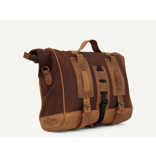 Longride Waxed Canvas Multifit Saddlebag Brown - 9.5 Liters