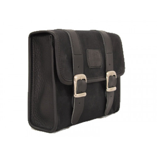Longride Waxed Canvas Multifit Saddlebag Black - 4 Liters