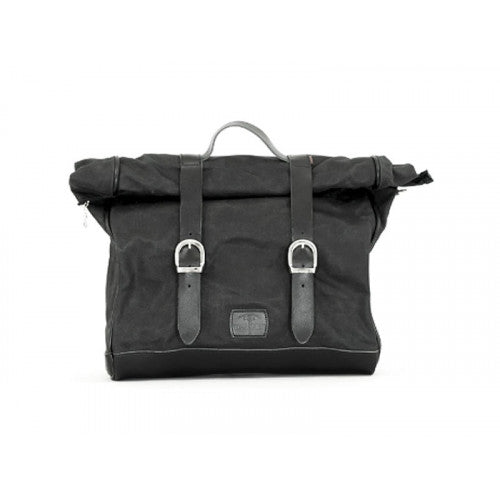 Longride Waxed Canvas Multifit Saddlebag Black - 18 Liters