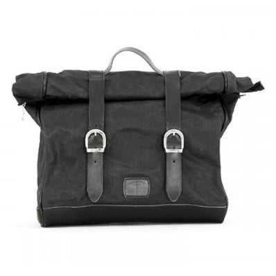 Longride Waxed Canvas Multifit Saddlebag Black - 18 Liters - primary product view