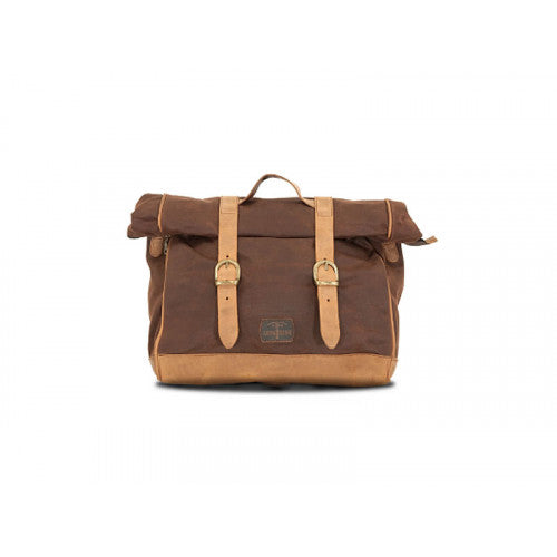 Longride Waxed Canvas Multifit Saddlebag Brown - 18 Liters