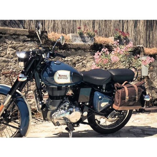 Longride Waxed Canvas Multifit Saddlebag Brown - 18 Liters